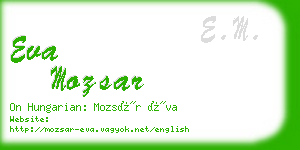 eva mozsar business card